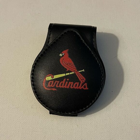 MLB St Louis Cardinals Sunglass Holder for Car Black Leather NWT - Picture 6 of 9